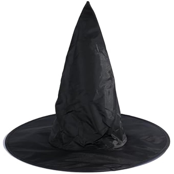 HALLOWEEN WIZARD HAT FOR COSTUME AND PARTIES, BLACK